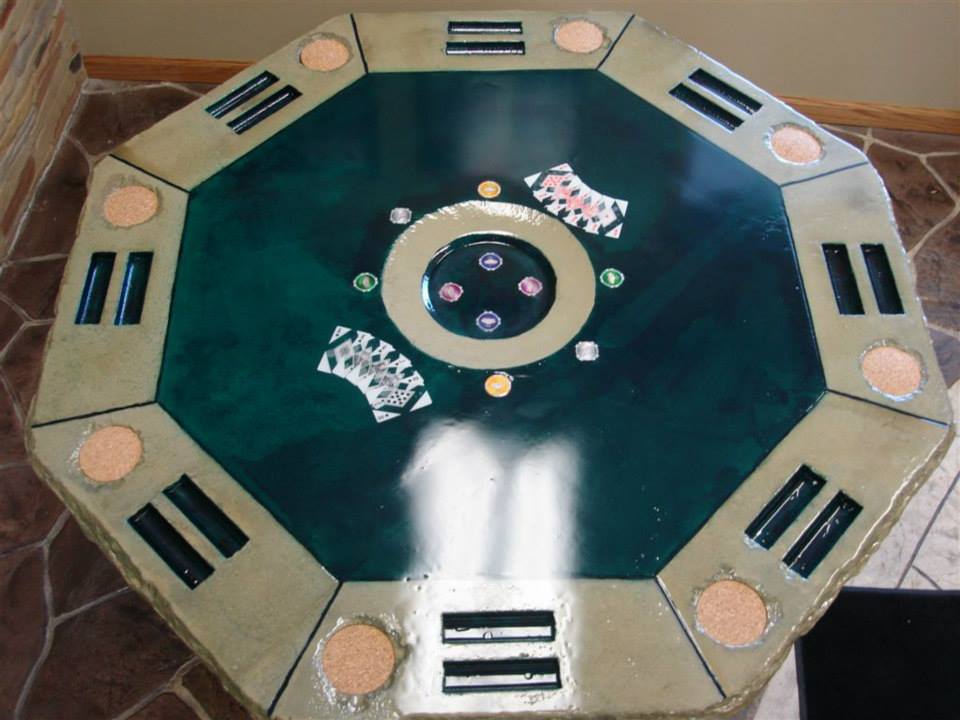Custom Concrete Game Room Table